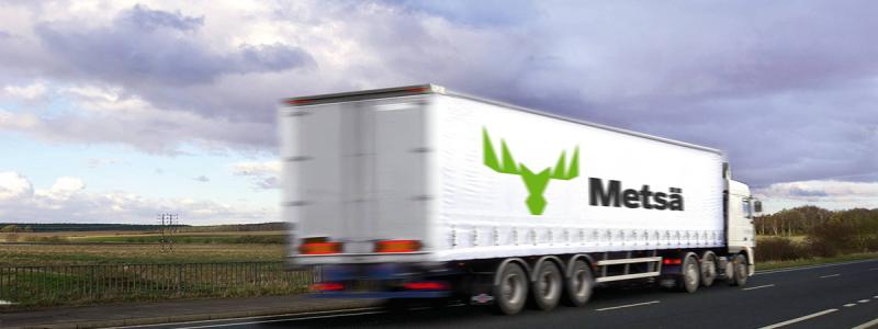 Målet för Metsä Group är att utöka biobränsletäckningen för egna transporter till 100 procent. Foto: Metsä Group
