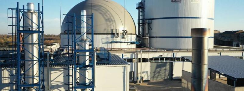 Biogasanläggning i ukrainska regionen Vinnitsa. Foto: UABIO