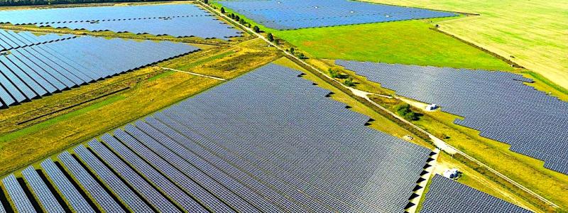 Tysklands största solenergipark i Weesow-Villmersdorf. Foto: Energikoncernen EnBW