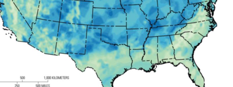 Den amerikanska geologiska undersökningen (U.S. Geological Survey) publicerade nyligen den första kartan över potentiella platser för naturligt förekommande geologiska vätgasresurser i de sammanhängande delstaterna i USA. Kartan speglar en systematisk analys av geologiska förhållanden som är gynnsamma för vätgas och baseras på en nyutvecklad metodik. Karta: U.S. Geological Survey