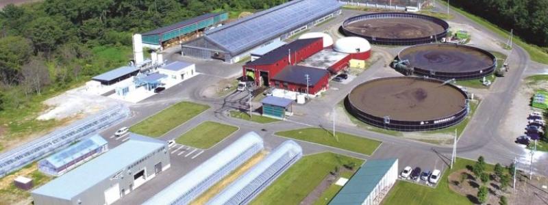 Vid Shikaoi Hydrogen Farm produceras vätgas från kogödsel. Varje år genereras omkring 20 miljoner ton gödsel på Hokkaidō. Foto: Staden Shikaoi