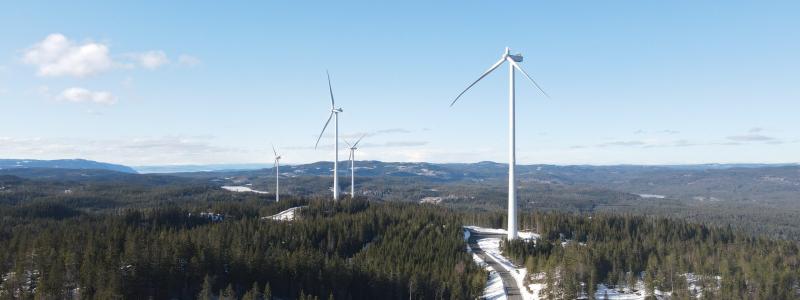 Skadat vindkraftverk i Engerfjället, Norge. Foto: Odal Vind