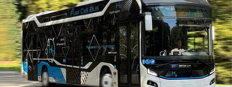 Vätgasdriven bus från Otocar. Foto: Sustainable Bus