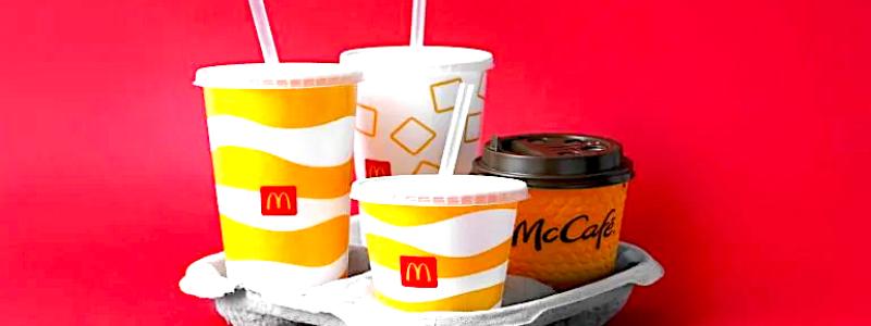 McDonald’s Finland har stegvis ersatt plast i sin förpackningar under de senaste åren. Redan 2018 bytte kedjan ut plastlocken på McFlurry-förpackningar mot kartongbaserade alternativ. Två år senare, 2020, infördes kartongbägare för milkshakes och salladsförpackningar. I mars 2021 ersattes plaststrån med papperssugrör. Foto: Creative Commons Lic, Kredit: DS 30