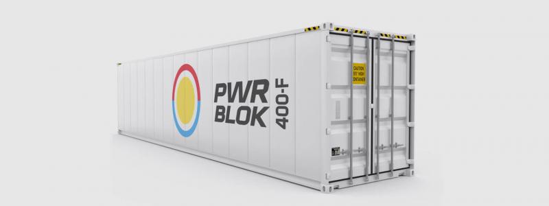 PWR BLOK är Swedish Stirlings containerbaserade lösning för att återvinna energi ur industriella restgaser och omvandla till elektricitet. Bild: Swedish Stirling.
