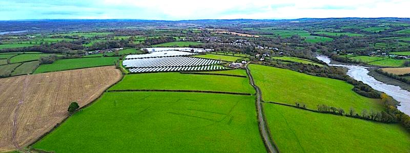 Den framtida platsen för solkraftanläggningen på 8,6 megawatt. Bild: Shawton Energy.