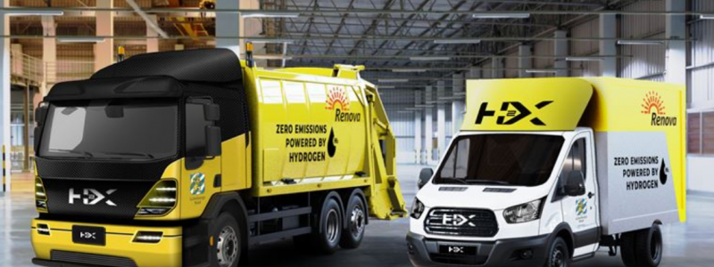 Renova köper två tunga bränslecellsfordon varav minst en 18 tons sopbil, tre mindre skåpbilar med bakgavellift på 3,5 ton. Foto: H2X