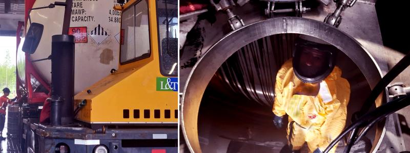 Rengöring av tankcontainrar hos Lassila & Tikanoja i Finland. Foto: Mercatus