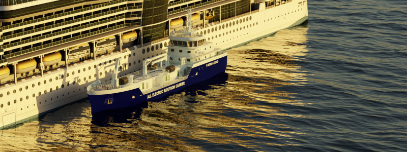 Med sitt e-bunkerfartyg öppnar SeaFjord Energy upp för ett helt nytt sätt att leverera grön energi till fartyg. Foto: SeaFjord Energy