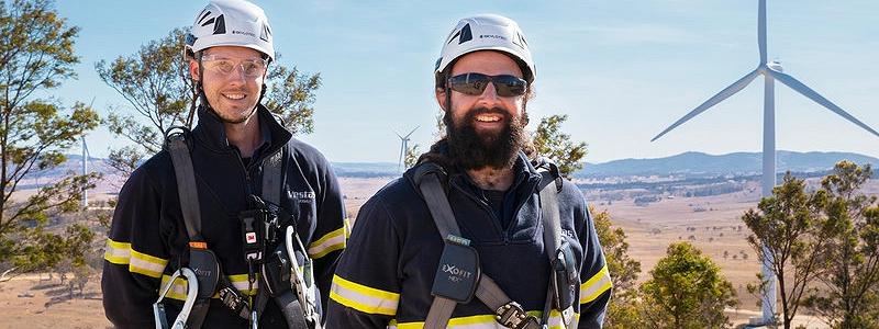 Vestas strävar efter att upprätthålla branschledande säkerhetsstandarder. Foto: Vestas.