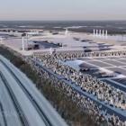 Visualisering av det planerade solkraftverket i Laivakangas, Torneå. Bild: Business Tornio