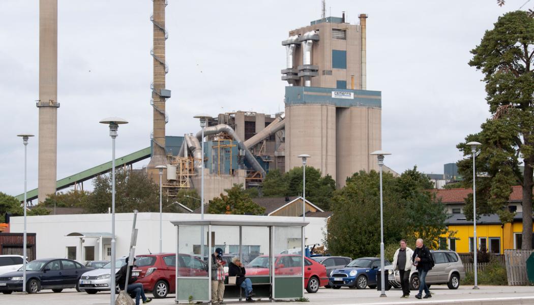 Fredrik Sandberg/TT: Cementas cementfabrik i Slite på Gotland. Arkivbild.