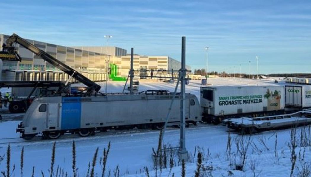 Tåg i Eskilstuna. Foto: Coop Sverige