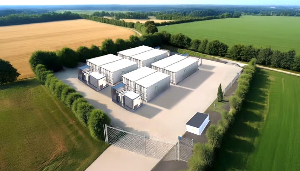 Batterilagring från Green Flexibility: De första projekten är redan under konstruktion, och om tre månader ska det första anslutas till elnätet. Illustration: Green Flexibility