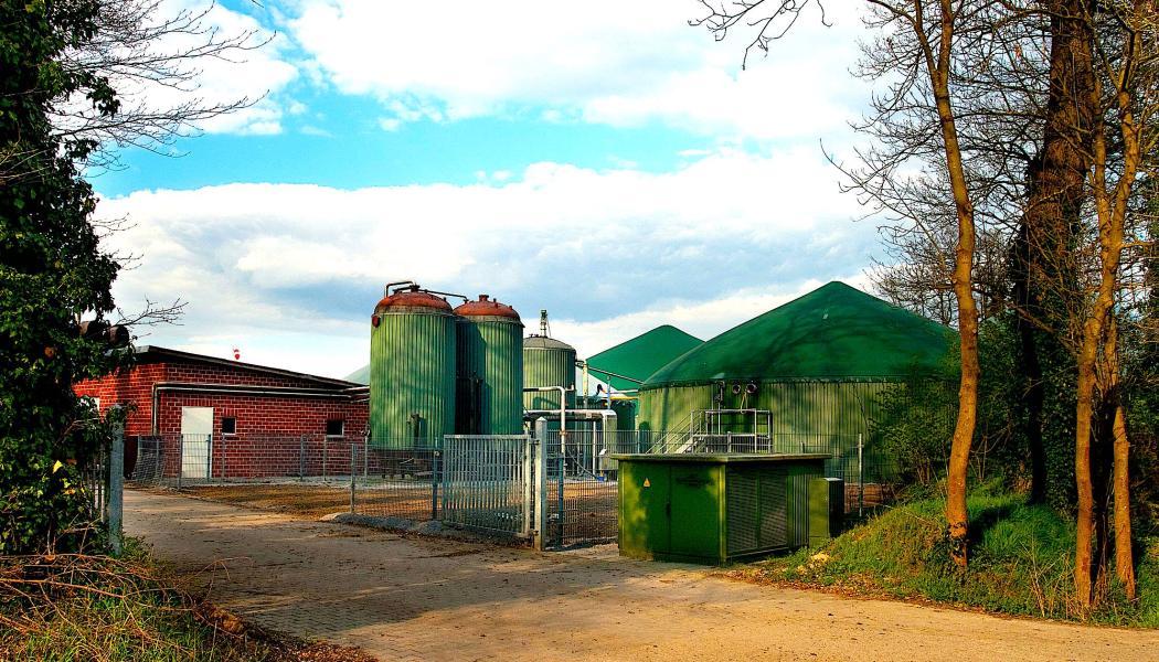 Biogasproduktion nära Sevelten, Tyskland: Foto: Wikipedia Common, kredit: Cec-clp