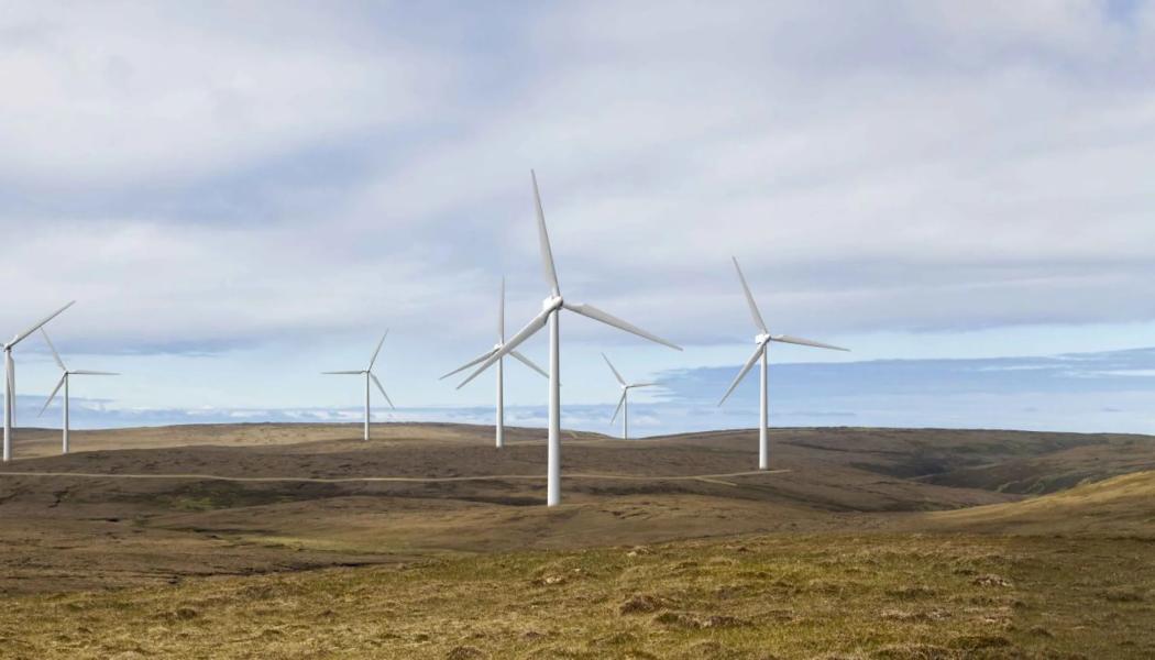 Energy Isles Wind Farm är ett vindkraftsprojekt med 18 turbiner som ligger på ön Yell i Shetland. Projektet godkändes av den skotska regeringen i oktober 2023. Bild: Statkraft