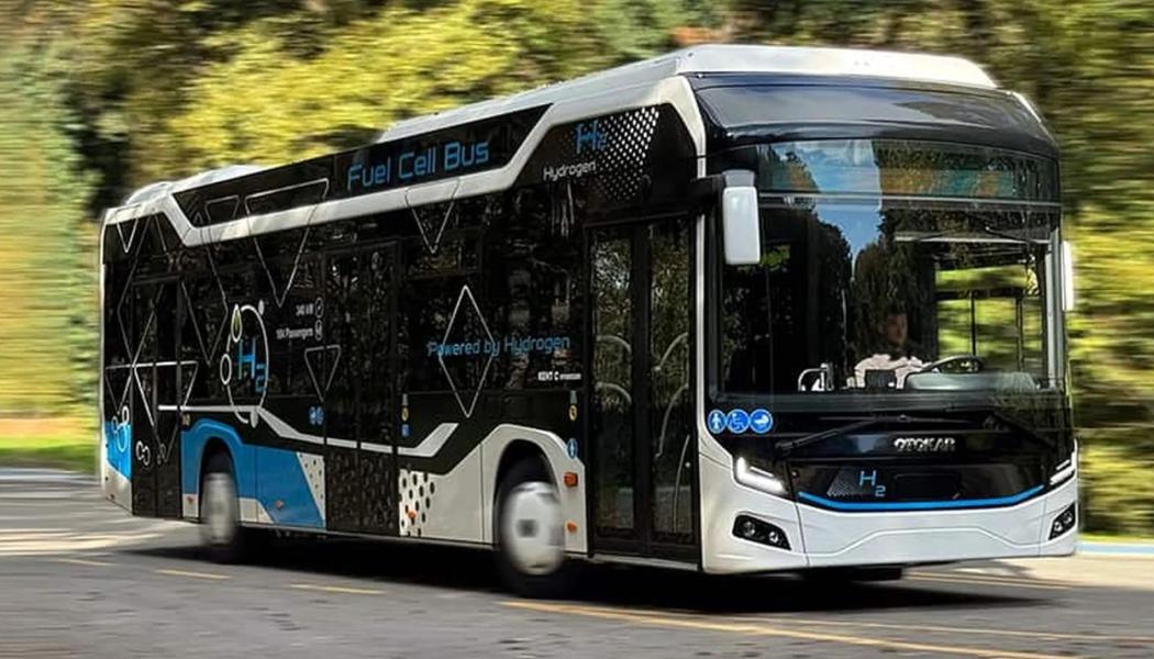 Vätgasdriven bus från Otocar. Foto: Sustainable Bus