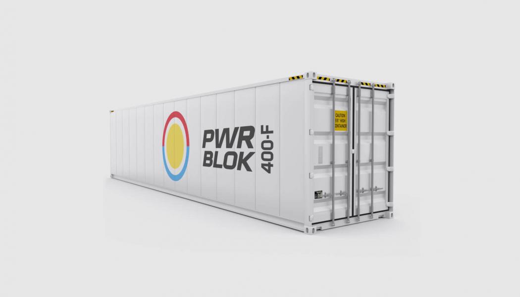 PWR BLOK är Swedish Stirlings containerbaserade lösning för att återvinna energi ur industriella restgaser och omvandla till elektricitet. Bild: Swedish Stirling.