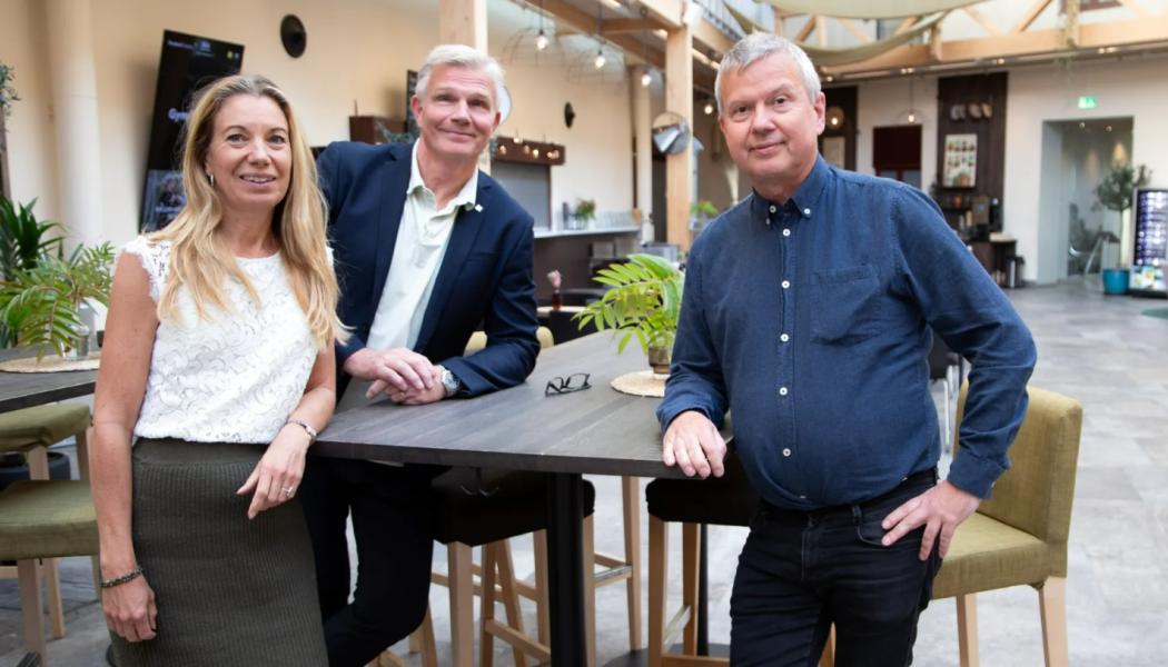 Malin Alpsten, vd och medgrundare på Bright Day Graphene tillsammans med Pelle Berglund, BizMaker och Hans Johansson, SCA under uppstartsträffen av Forest Business Accelerator. Foto: Bizmaker