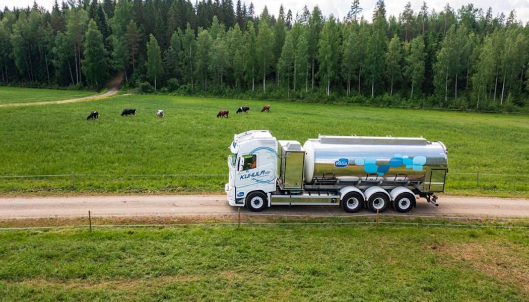 Ledande finska livsmedelskoncernen Valio planerar att öka användningen av biogas i sin logistik. Även Atria kommer att successivt övergå till biogasdrivna fordon, vilket är ett steg i deras strategi att minska klimatavtrycket. Foto: Valio