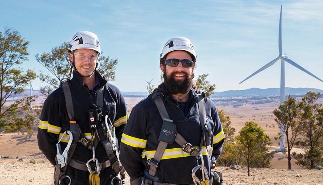 Vestas strävar efter att upprätthålla branschledande säkerhetsstandarder. Foto: Vestas.