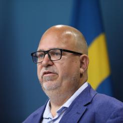 Ali Lorestani/TT: Näringsminister Karl-Petter Thorwaldsson (S). Arkivbild.