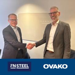 Nicholas Källsäter och Matthijs van der Schoot, vd för FNSteel. Foto: Saiva Zalkalns