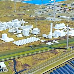Projektion av Equinor och Lindes H2M Eemshaven-projekt för blå vätgas. Foto: Equinor