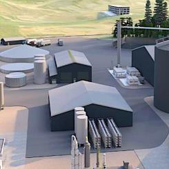 Gasum fortsätter sin plan för att öka tillgången på biogas genom att investera över 62 miljoner euro i byggandet av en biogasanläggning i Borlänge. Projektet har beviljats ett bidrag på 15 miljoner euro från Naturvårdsverkets investeringsprogram Klimatklivet. Byggandet av anläggningen inleddes under våren 2024. Genom att använda en blandning av regionalt anskaffat organiskt hushållsavfall och gödsel kommer anläggningen att producera 133 gigawattimmar (GWh) flytande biogas (LBG) per år från 2026 och framåt. Visualisering: Gasum