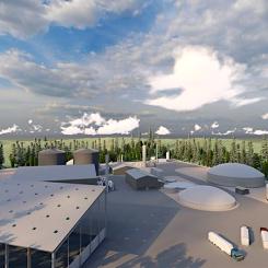Anläggningen planeras att tas i kommersiell drift i början av 2026. Detta projekt är en del av Gasums satsning på hållbar energi och företagets fortsatta arbete för att minska utsläppen i Norden. Bild: Gasum