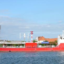 Hydrogen Challenger – ett vätgasdrivet fartyg (hamnen i Bremerhaven, Tyskland. Foto: Wikipedia Common, kredit: Hannes Grobe .