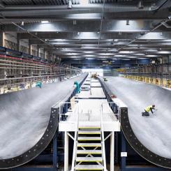 Vestas fabrik för tillverkning av turbinblad i Nakskov, Danmark. Foto: Vestas