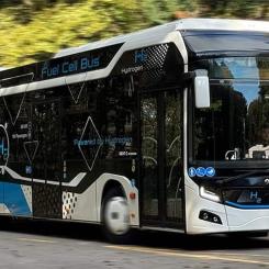Vätgasdriven bus från Otocar. Foto: Sustainable Bus