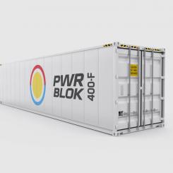 PWR BLOK är Swedish Stirlings containerbaserade lösning för att återvinna energi ur industriella restgaser och omvandla till elektricitet. Bild: Swedish Stirling.