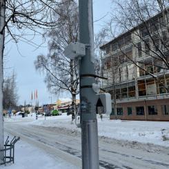 Sensorerna finns på flera platser i centrala Piteå. Foto Piteå kommun