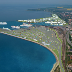 Trelleborgs Hamn ska nå nå nettonollutsläpp till 2040. Foto: Trelleborgs hamn