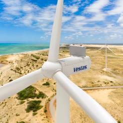 Vestas vindturbin V163 på 4.5 megawatt i Brasilien. Bild: Vestas